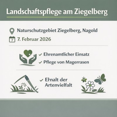Freiwillige pflegen Naturschutzgebiet Ziegelberg bei Nagold